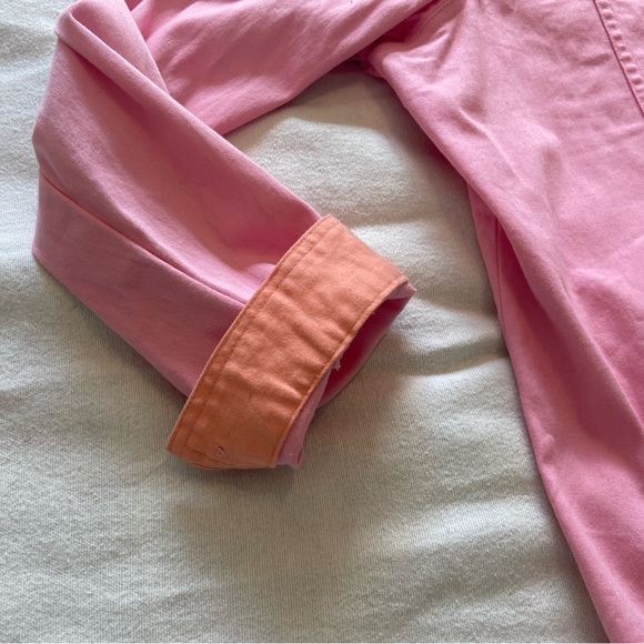 Quaker Factory Jacket Pink with Orange Trim Rhinestone buttons Size Large - Picture 10 of 14